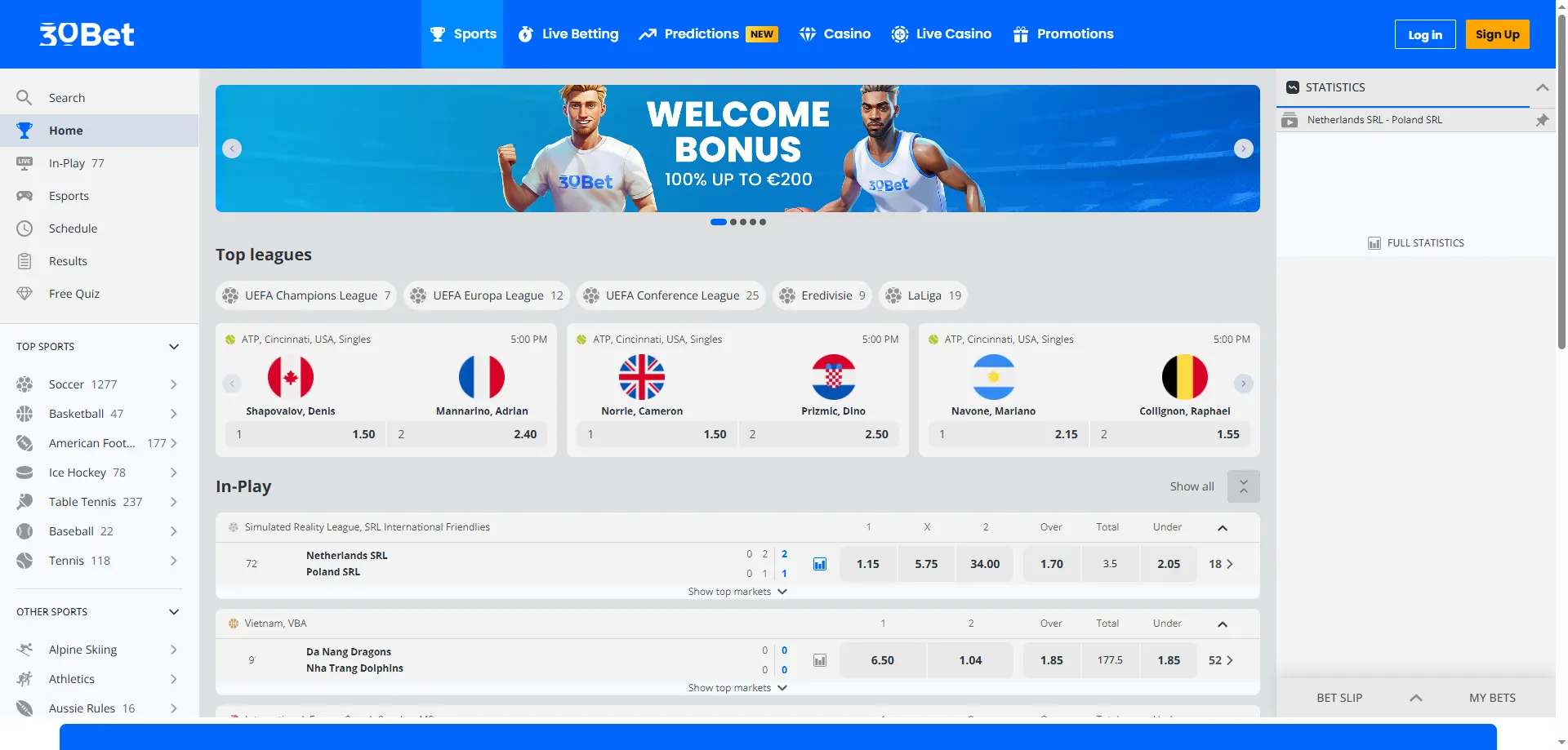 Apostas esportivas no 30bet — futebol, eSports e eventos ao vivo